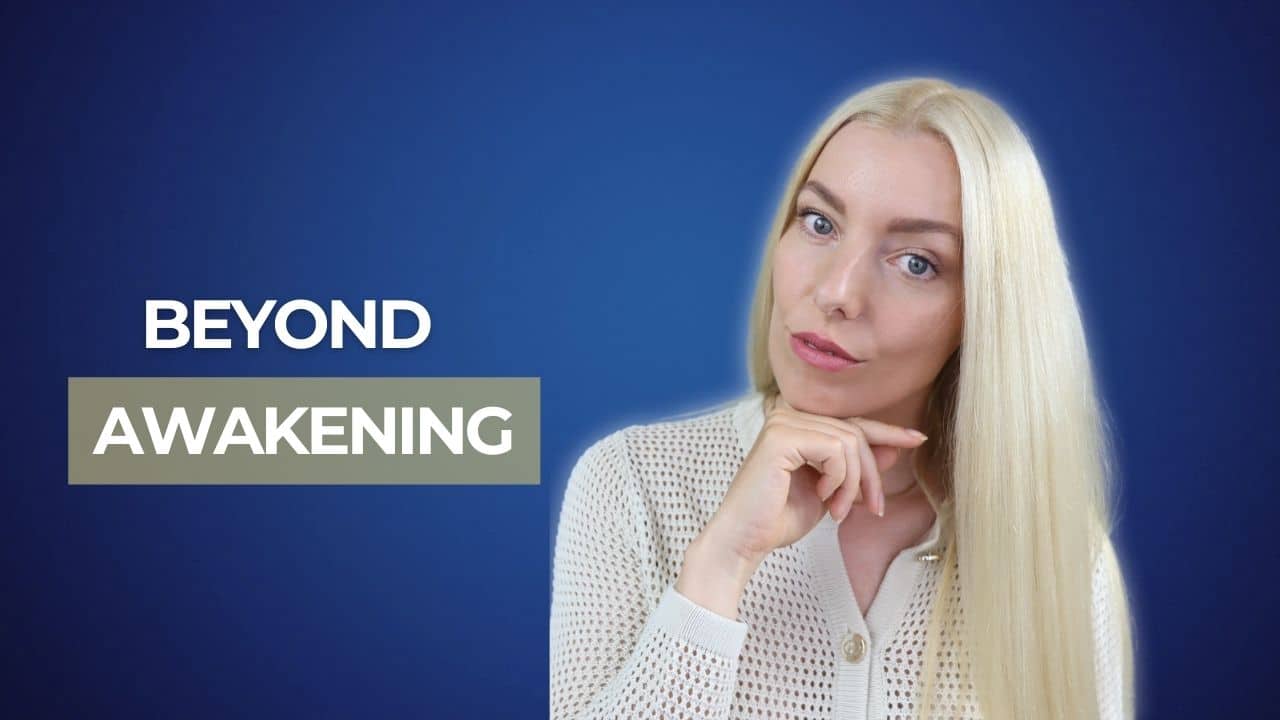 YouTube thumbnail image with text ‘Beyond Awakening’ showing Sylvia Salow speaking on the shift from spiritual awakening to soul-led leadership.